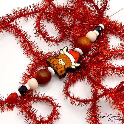 Holiday Highland Cow Shorty Bead Strand