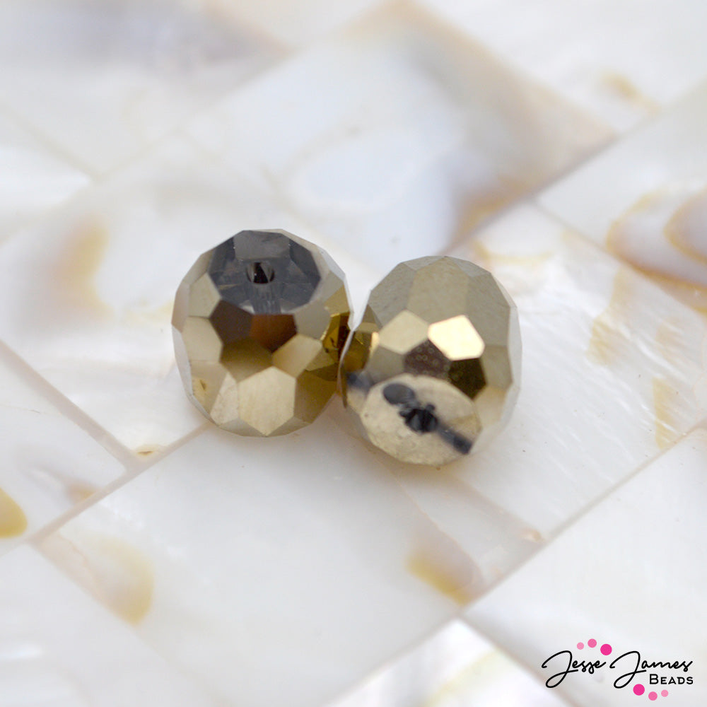 House Of Gold Faceted Glass Bead Set