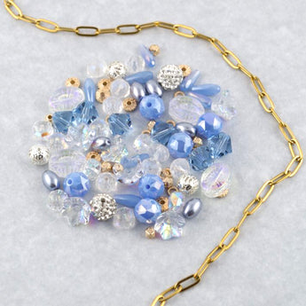 Ice Cream Glass Bead Mix in Blue Moon