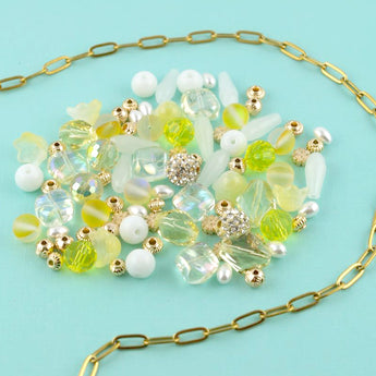 Ice Cream Glass Bead Mix in Lemon Chiffon