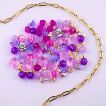 Ice Cream Glass Bead Mix in Triple Berry
