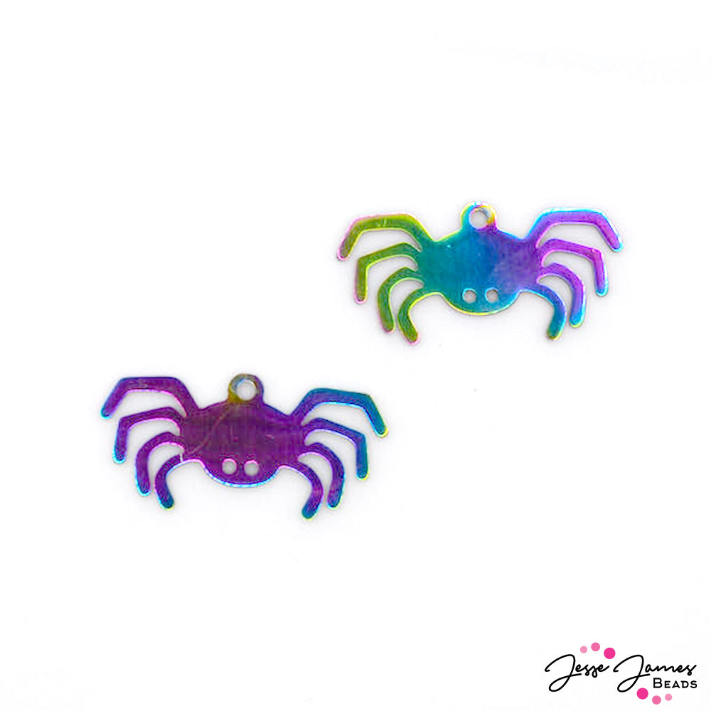 Itty Bitty Spider Charm Pair