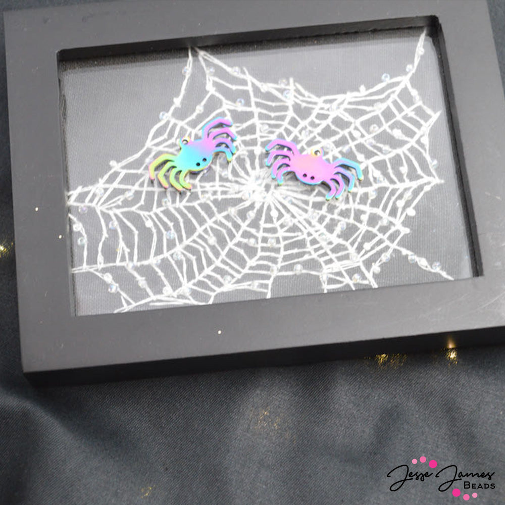 Itty Bitty Spider Charm Pair