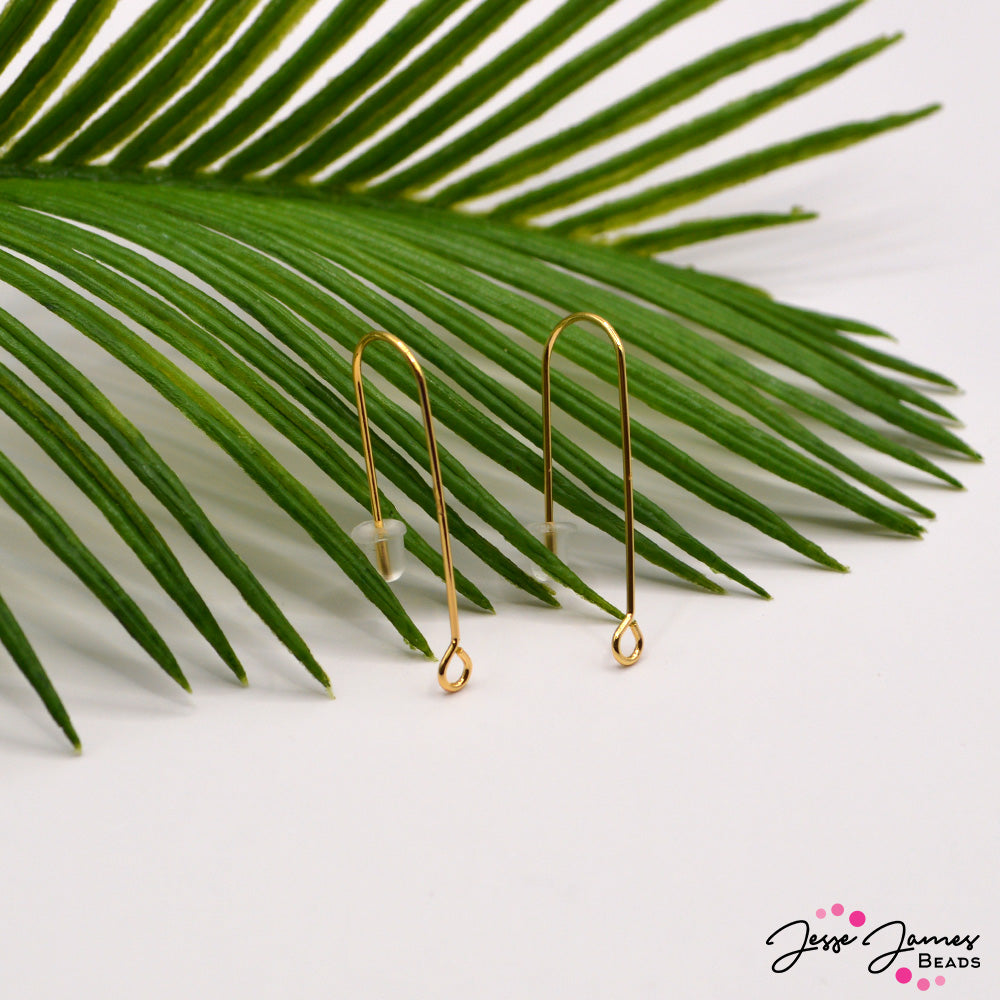 J-Loop Earring Findings in Gold - Jesse James Beads