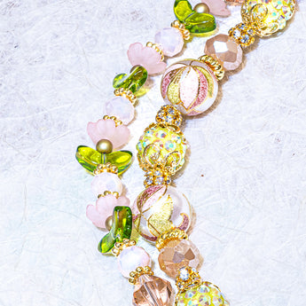 Japanese Tensha Bead Strand Duo in Love & Lilies