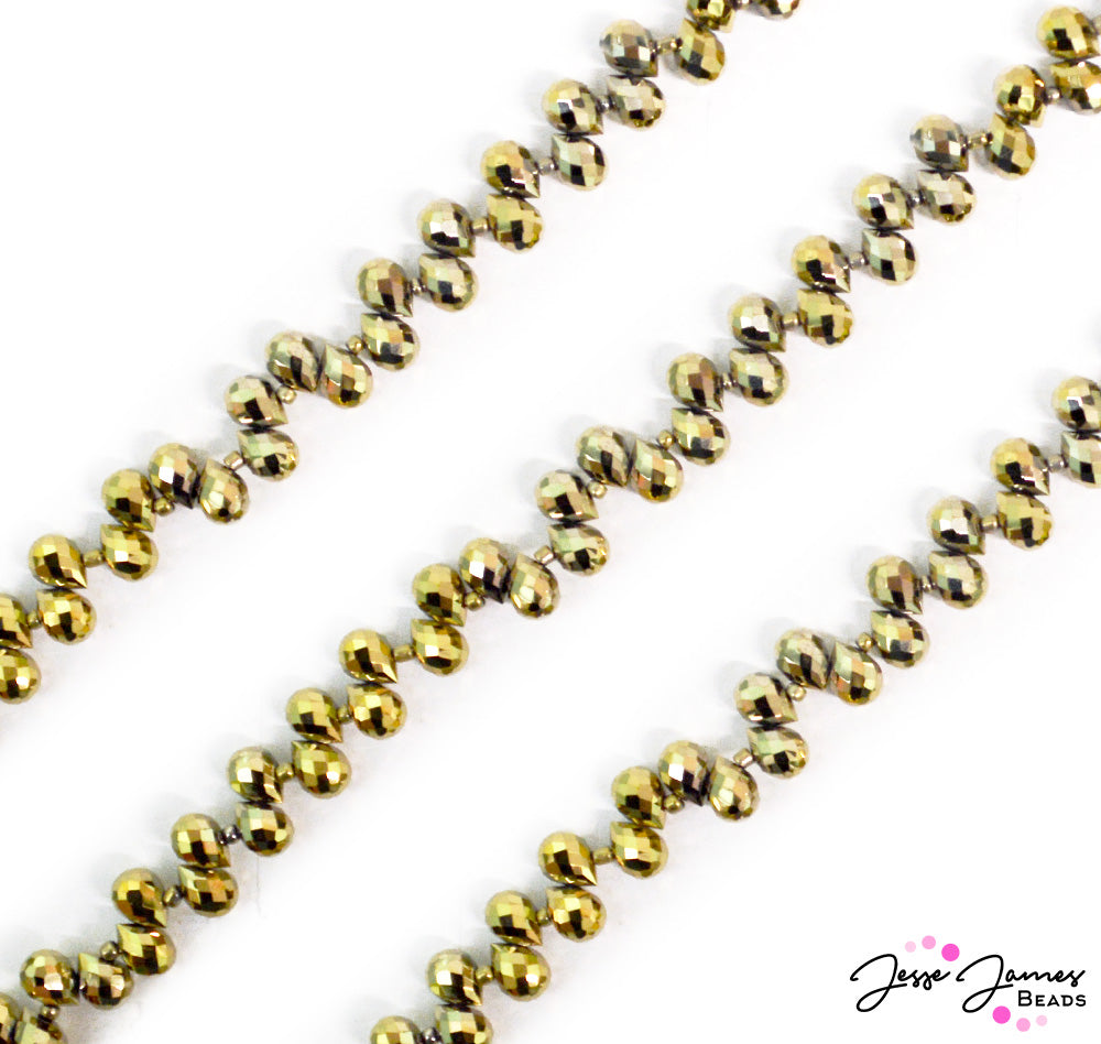 JJB Glass Bead Strand in Golden Grande