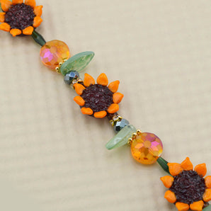 Lampwork Bead Strand in Evening Sun
