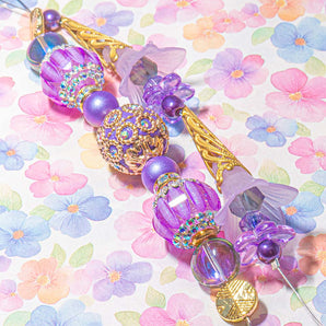 Boho Bead Strand in Purple Rain