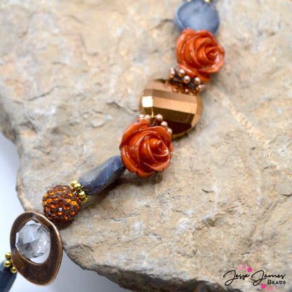 Bead Strand in Stone Rose Garden