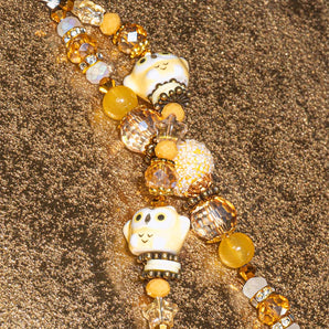 Ceramic Bead Strand Duo in Owl Yours