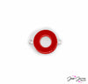 JPhresh Designs Donut Connector in Red and Silver