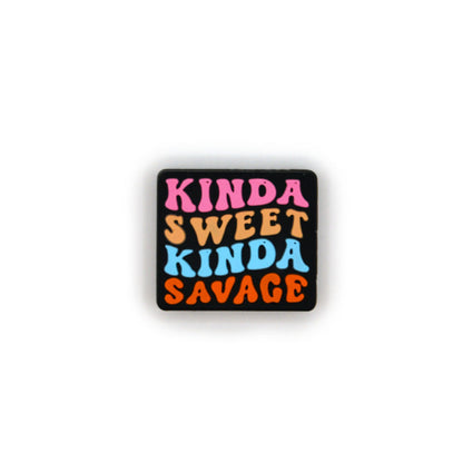 Kinda Sweet Kinda Savage Silicone Focal Bead