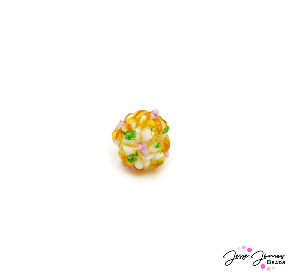 lampwork-bead-focal-in-mellow-yellow