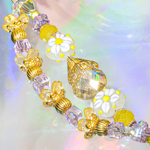 Lampwork Bead Strand Duo in Daybreak in the Garden