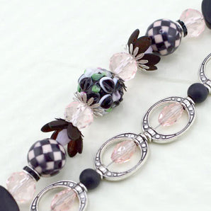 Lampwork Bead Strand Dup in Punk Rock Cotton Candy