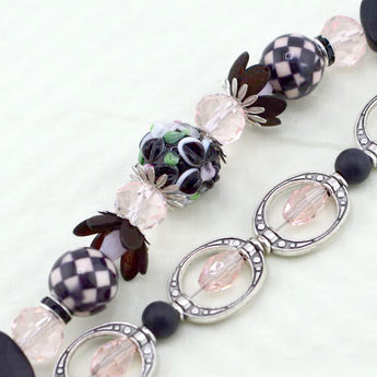 Lampwork Bead Strand Dup in Punk Rock Cotton Candy