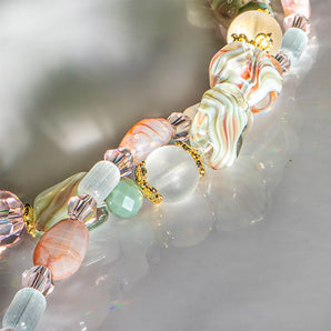Lampwork Bead Strand Duo in Seaglass