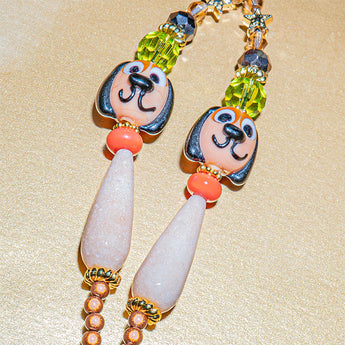 Lampwork Bead Strand Duo in Top Dog