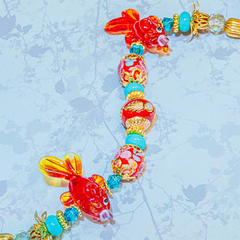 Lampwork Bead Strand in Carp-e Diem