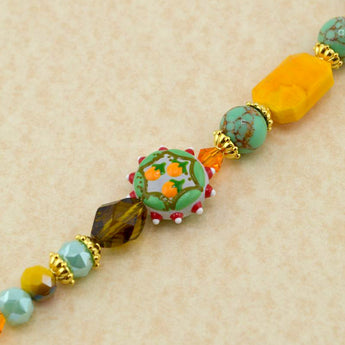 Lampwork Bead Strand in Fresh Oranges