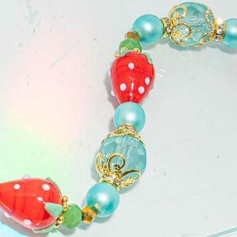Lampwork Bead Strand in Love You Berry Much