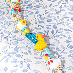 Lampwork Bead Strand in Stuck in the Chicken Coop with You