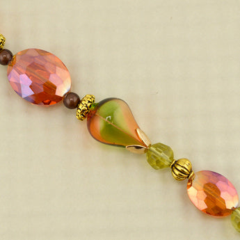 Lampwork Bead Strand in Forest Nymph Fables