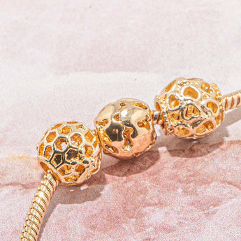 Large Hole Bead Set in Golden Hive