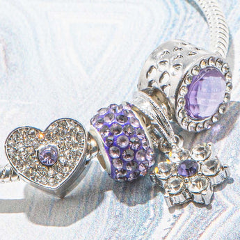 Large Hole Bead Set in Lovely in Lilac