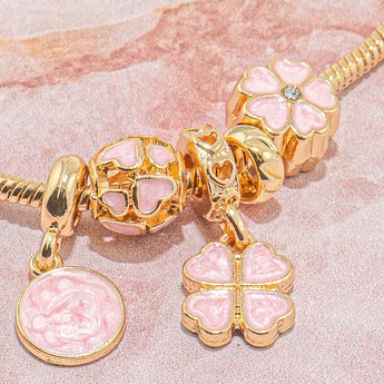 Large Hole Bead Set in Lucky Garden