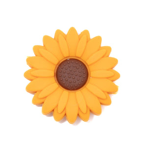 Large Sunflower Silicone Focal Bead