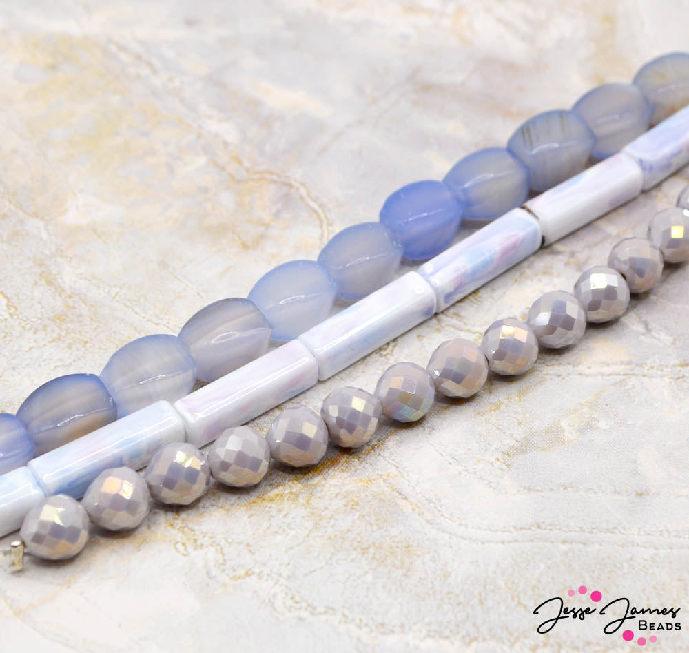 Ombré Trio Bead Strands in Lavender Love