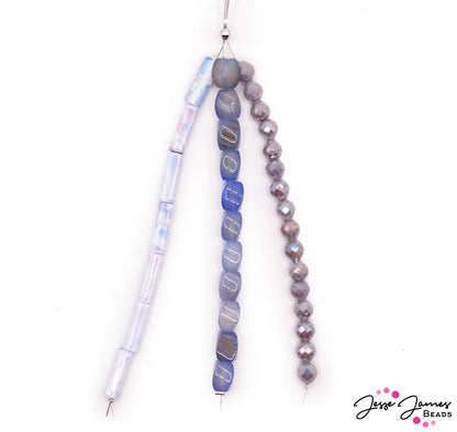 Ombré Trio Bead Strands in Lavender Love