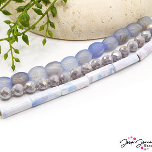 Ombré Trio Bead Strands in Lavender Love