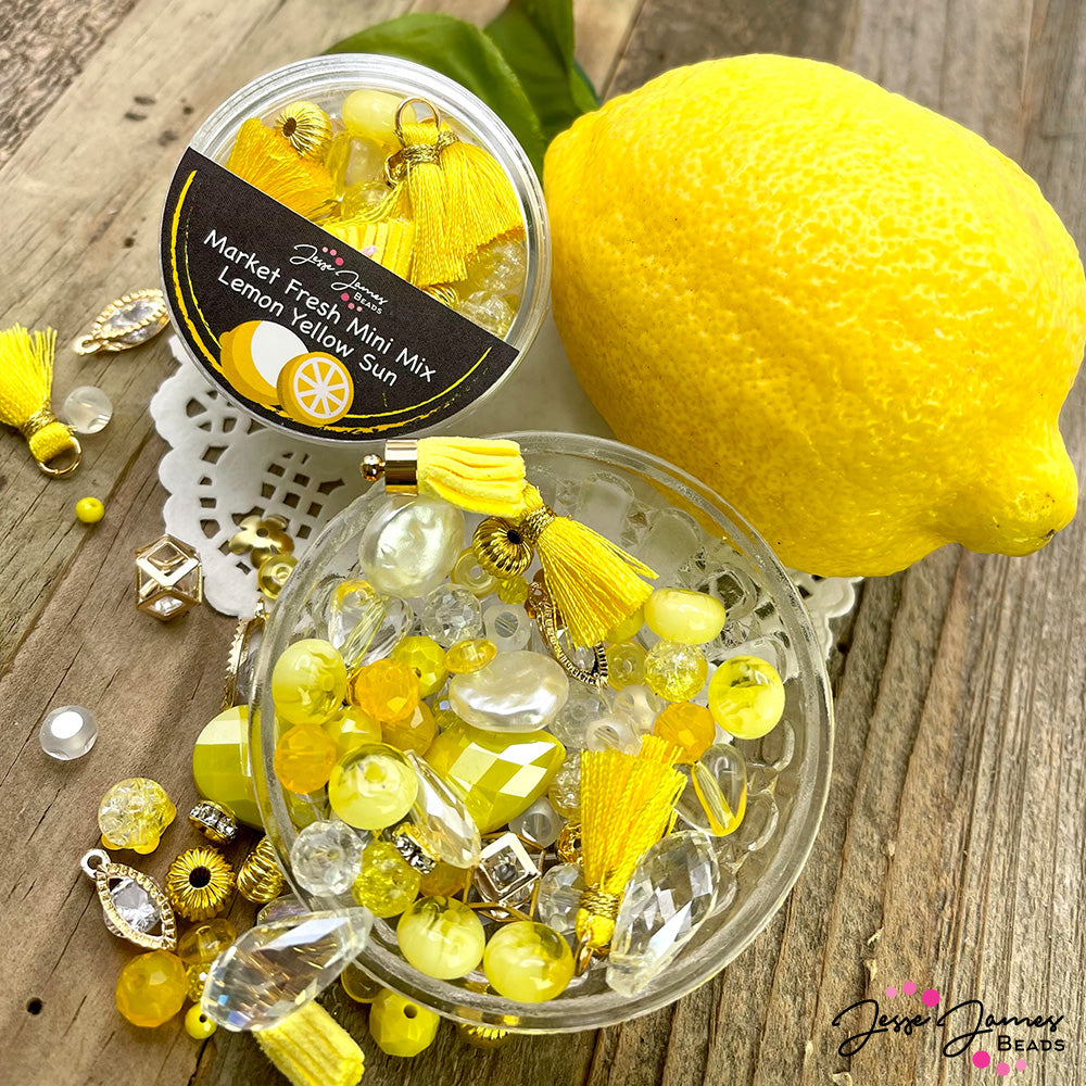 Lemon Yellow Sun Bead Mix from Jesse James Beads