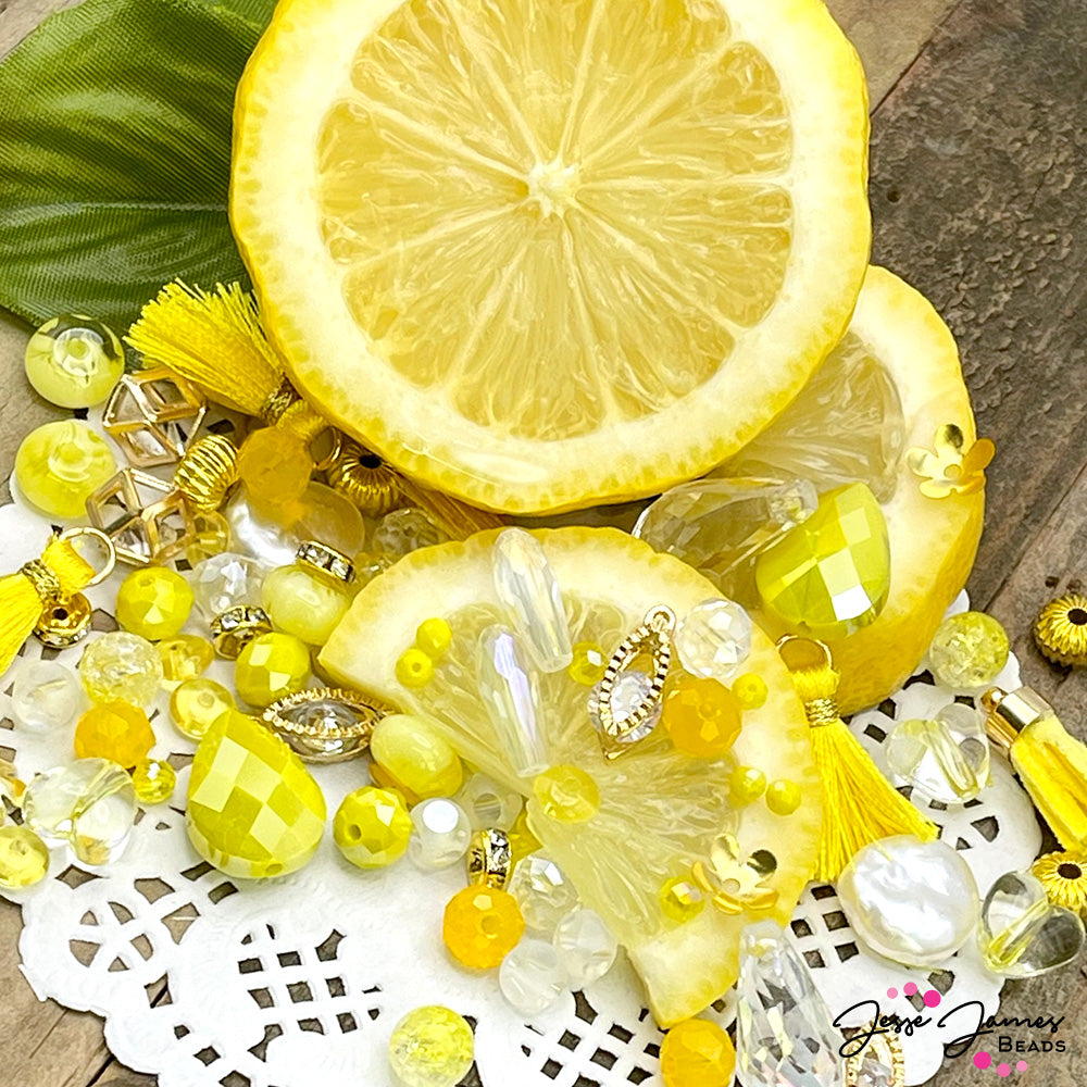 Lemon Yellow Sun Bead Mix from Jesse James Beads