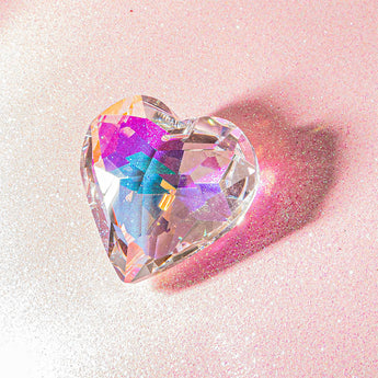 Love Light Faceted Heart Crystal