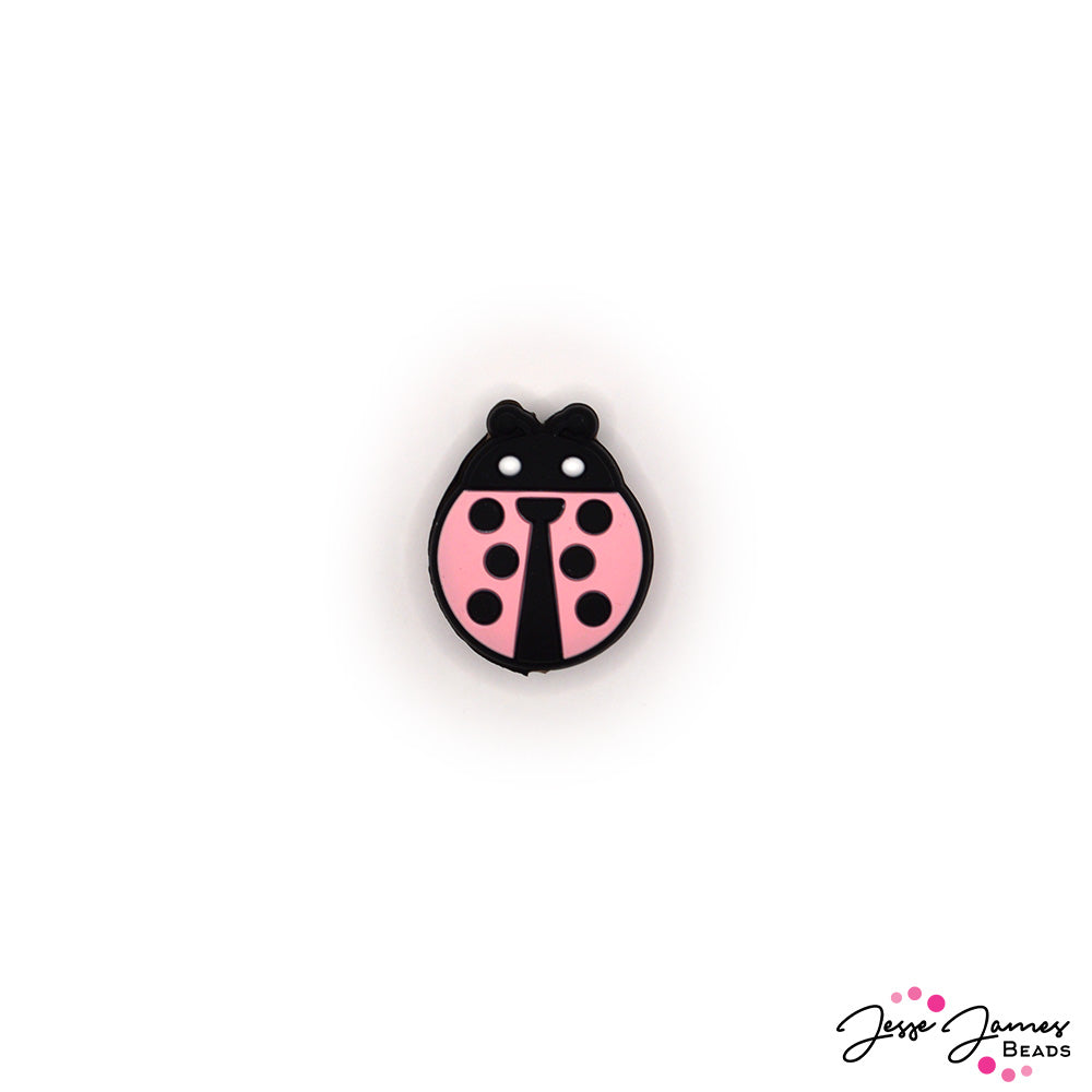 Lovely Ladybug Silicone Focal Bead