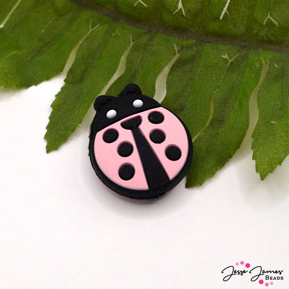 Lovely Ladybug Silicone Focal Bead