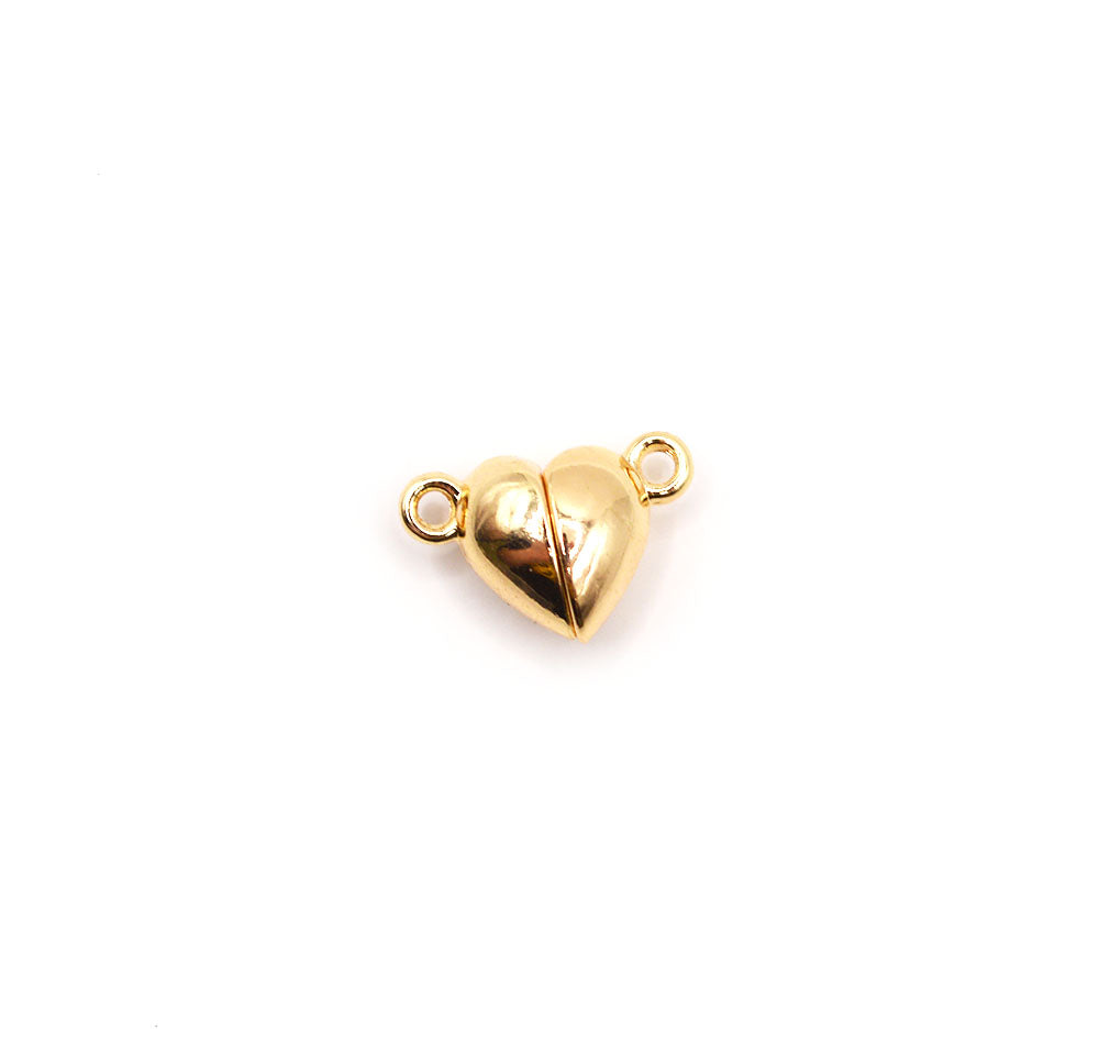 Magnetic Clasp in Heart of Gold