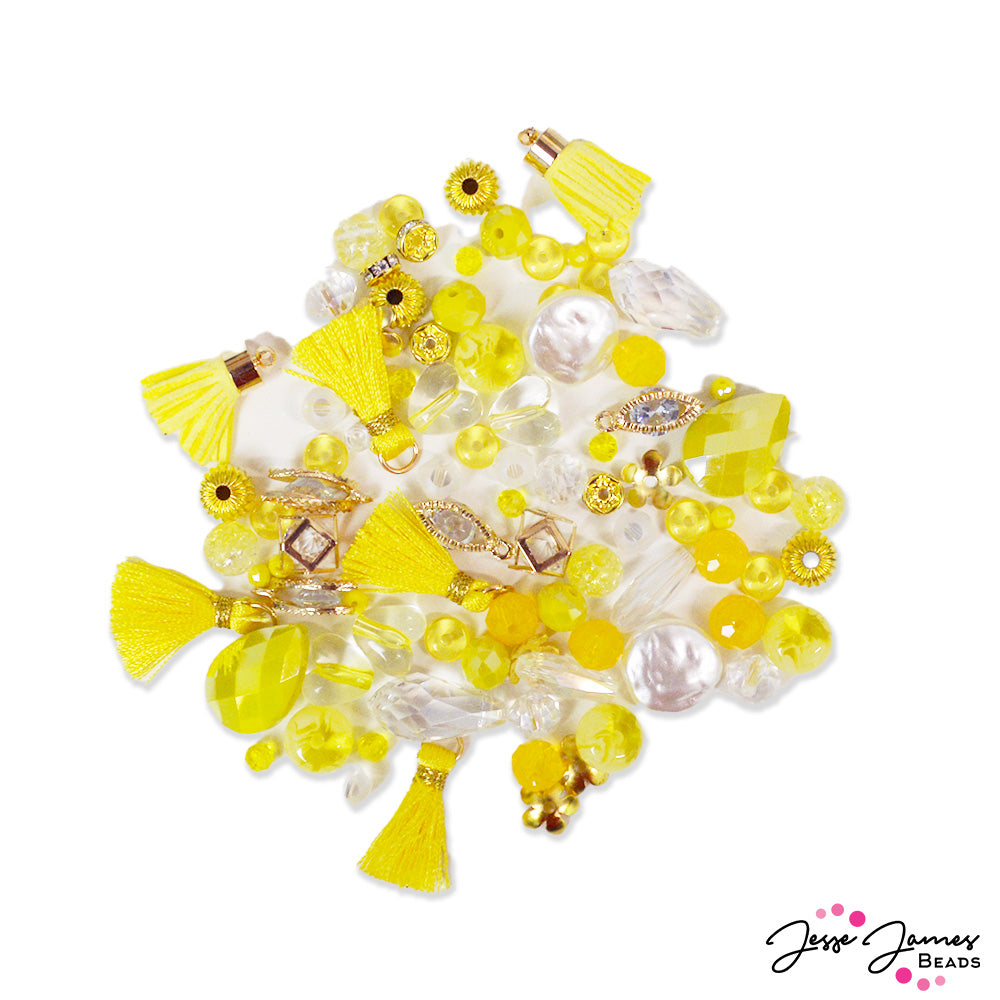 Lemon Yellow Sun Bead Mix from Jesse James Beads