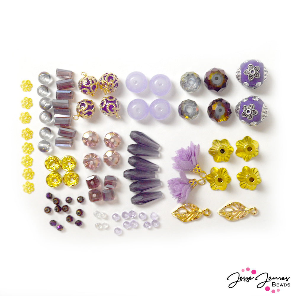 Mini Bead Mix in Vibrant Iris By Jesse James Beads