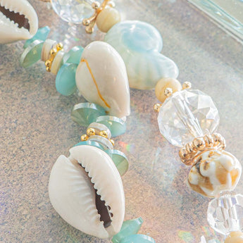 Mermaid Bead Strand Duo in Seashells, Seashells