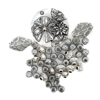 Metal Bead Mix in Lily Pads