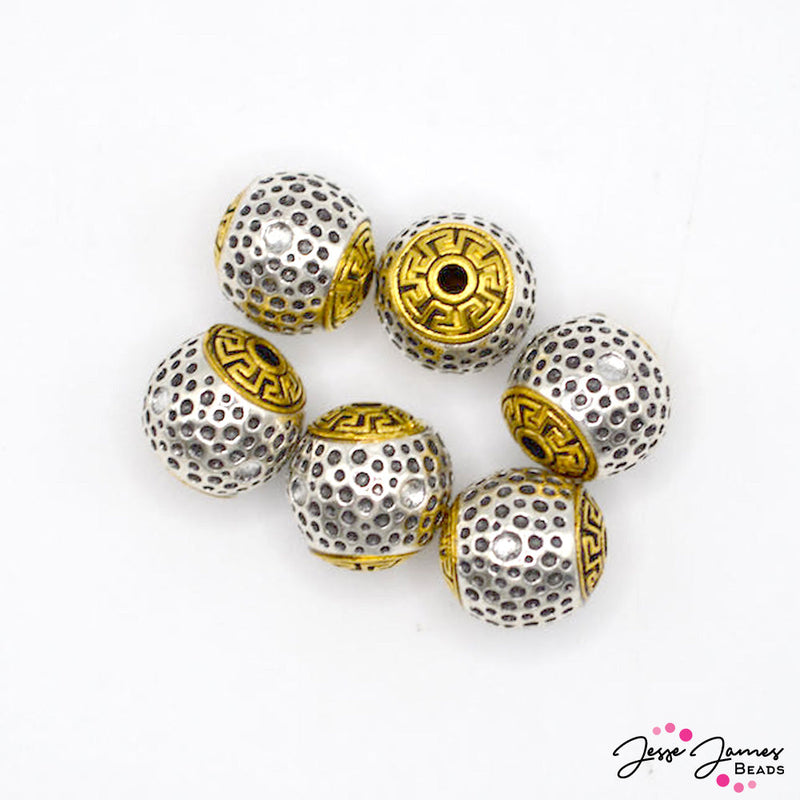 Metal Bead Set in Leopard