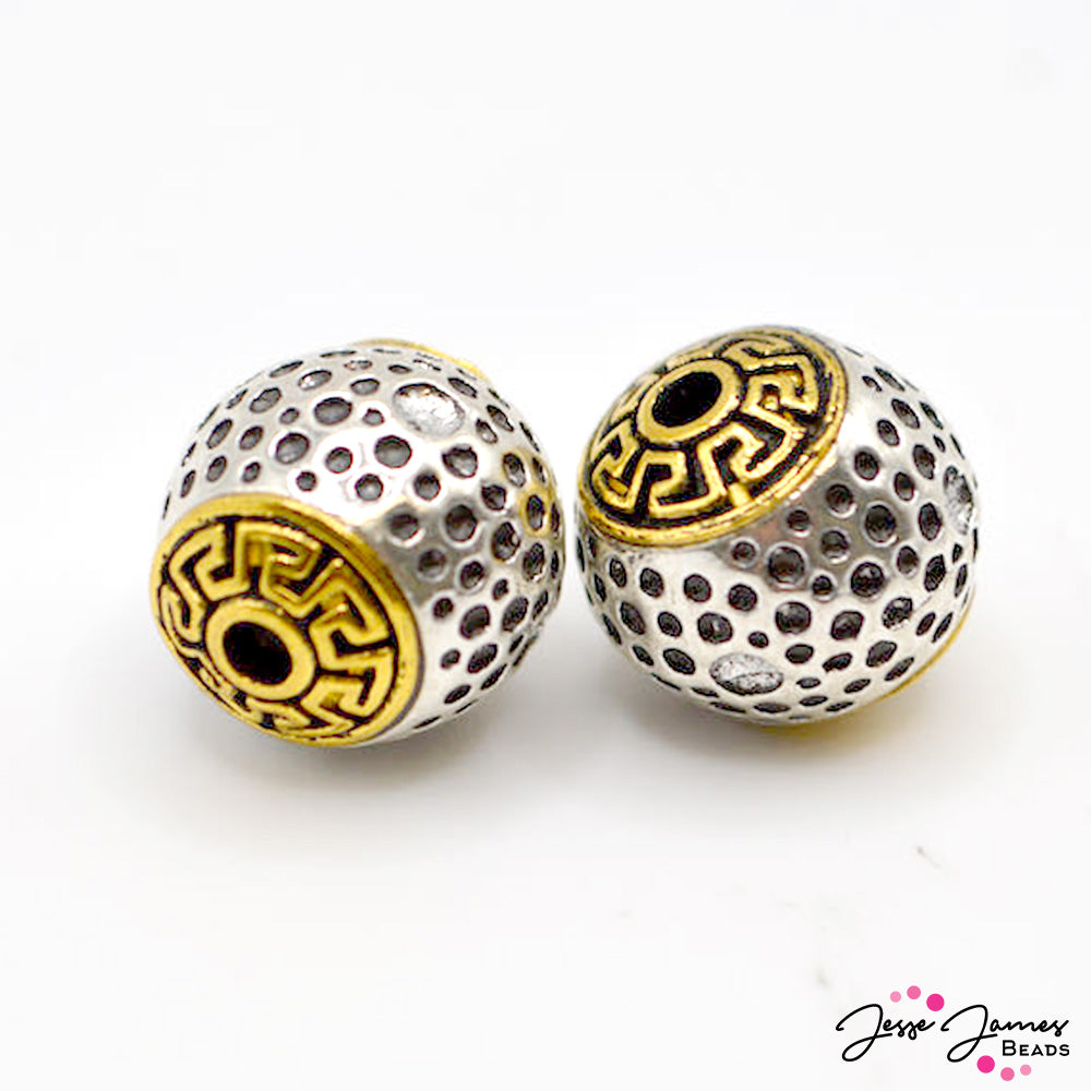 Metal Bead Set in Leopard