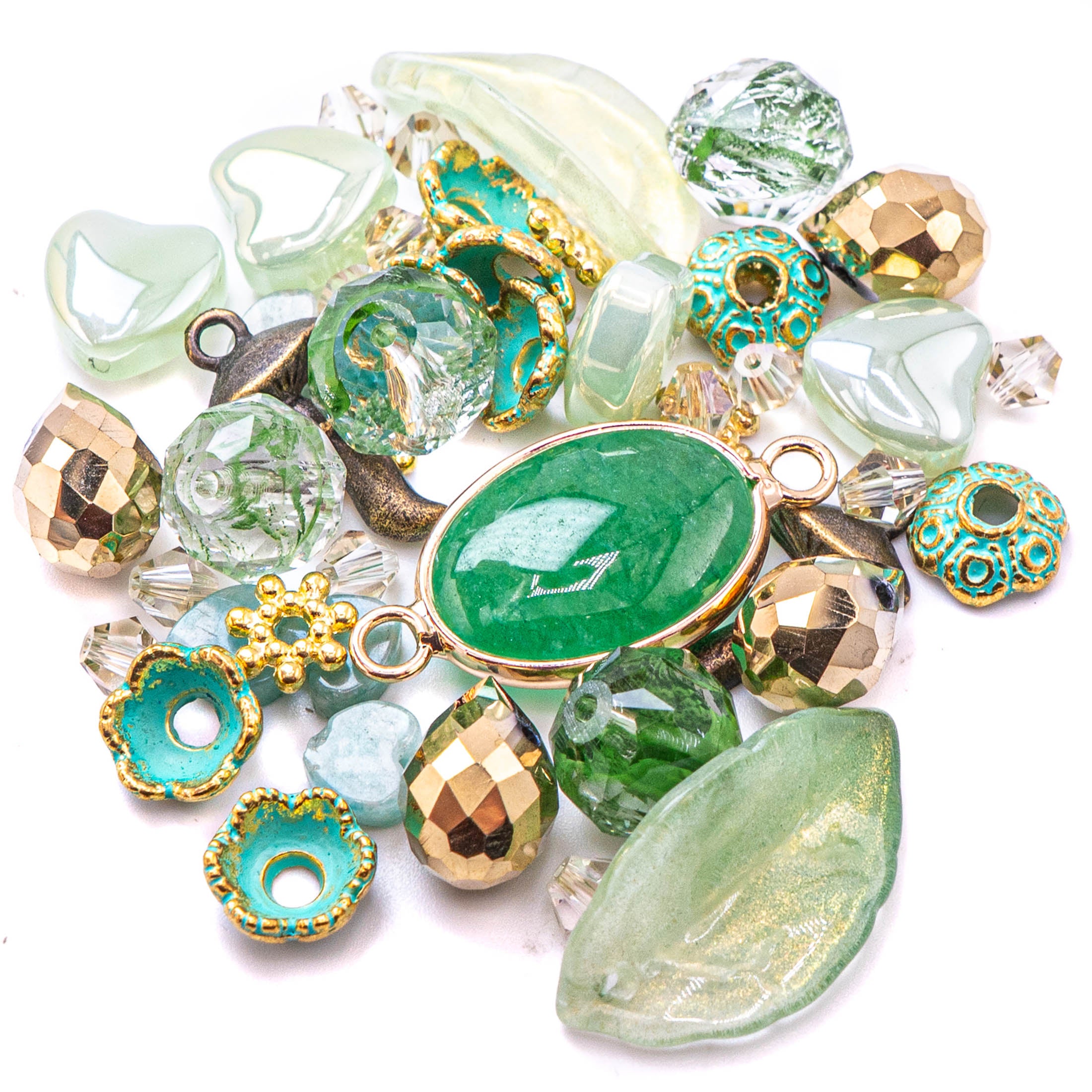Spring Bead Micro Mini Bead Mix in Spring Green - Jesse James Beads