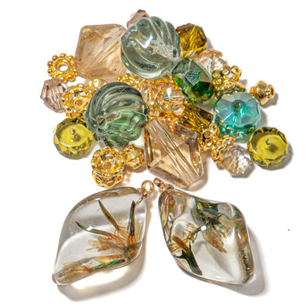 Mini Bead Mix in Crystalized Flowers