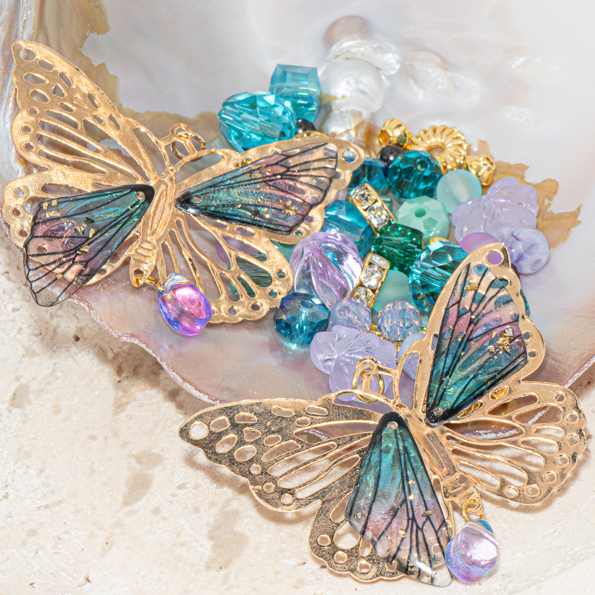 Mini Bead Mix in Dancing Butterlies