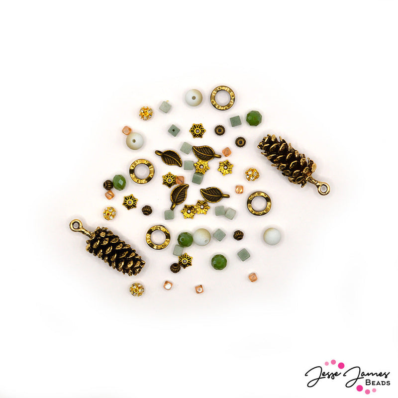 Mini Bead Mix in Evergreen Dreams